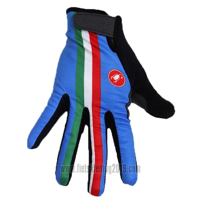 2020 Castelli Italie Handschoenen Met Lange Vingers Blauw Zwart